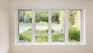 Window With View Of Summer Backyard